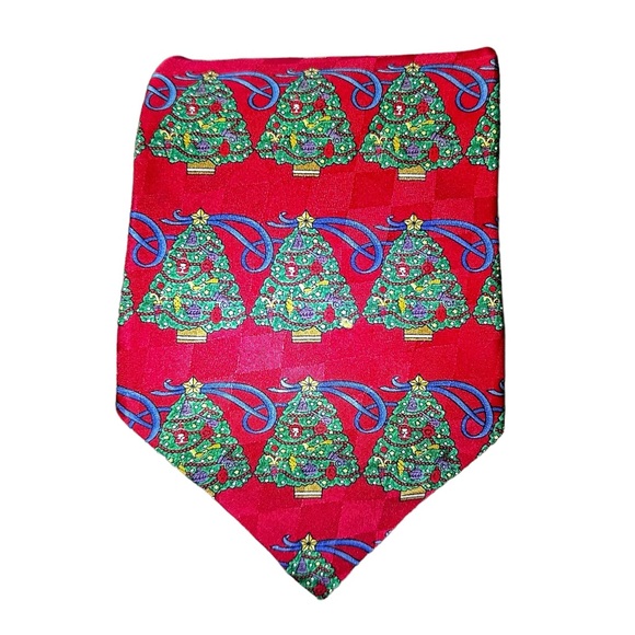 ADORABLE HOLIDAY TRADITIONS BY MMG BRAND CHRISTMAS SILK TIE - Picture 1 of 7